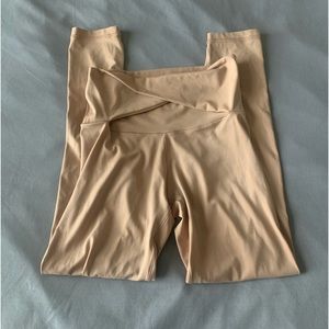 aerie wrap waist tan offline leggings